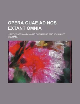 Book cover for Opera Quae Ad Nos Extant Omnia