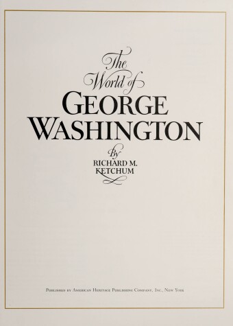 Book cover for World of George Washington