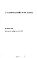 Book cover for Guatemalan Women Speak