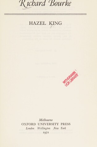 Cover of Richard Bourke