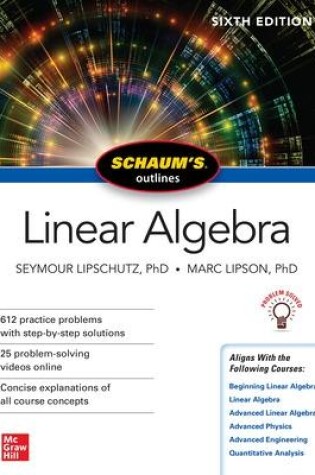 Cover of Schaum's Outline of Linear Algebra, Sixth Edition