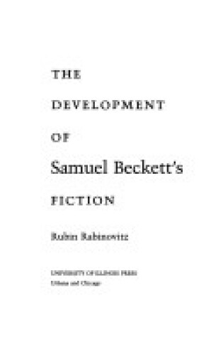Cover of Development of Samuel Beckett's Fiction