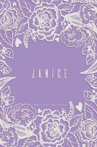 Cover of Janice. Lavender Purple Journal, Dot Grid