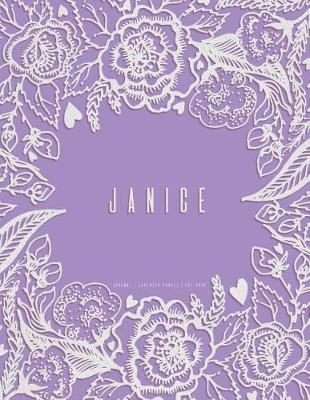 Book cover for Janice. Lavender Purple Journal, Dot Grid