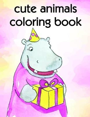 Book cover for cute animals coloring book