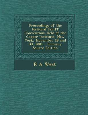 Book cover for Proceedings of the National Tariff Convention