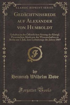 Book cover for Gedächtnissrede Auf Alexander Von Humboldt