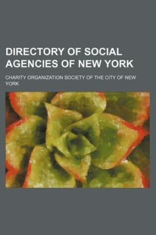 Cover of Directory of Social Agencies of New York