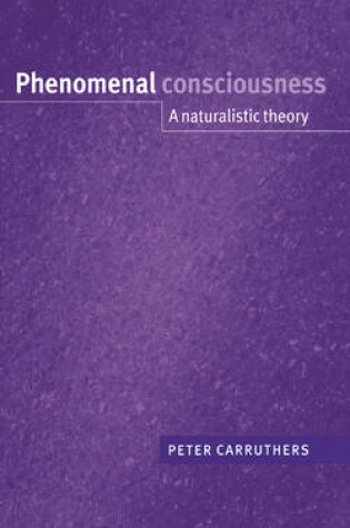 Cover of Phenomenal Consciousness