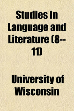 Cover of Studies in Language and Literature (8--11)