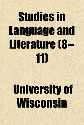 Book cover for Studies in Language and Literature (8--11)
