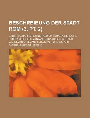 Book cover for Beschreibung Der Stadt ROM (3, PT. 2)