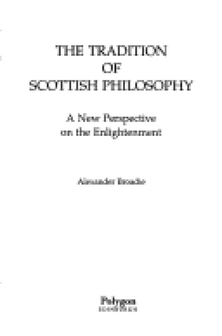 Cover of The Tradition of Scottish Philosophy