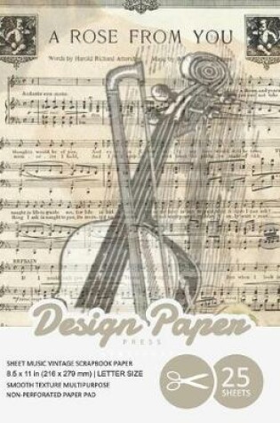 Cover of Sheet Music Vintage Scrapbook Paper