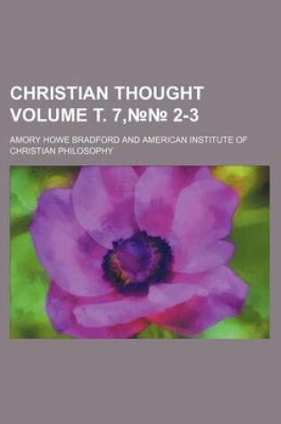 Cover of Christian Thought Volume . 7, 2-3