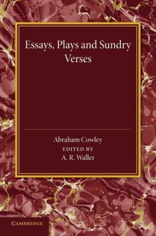 Cover of Essays, Plays and Sundry Verses