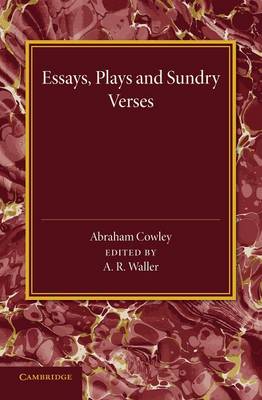 Cover of Essays, Plays and Sundry Verses