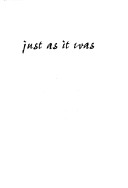 Book cover for Just as it Was