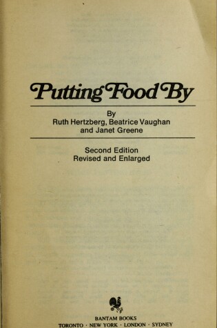 Cover of Putting Food by