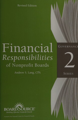 Cover of Financial Responsibilities of Nonprofit Boards