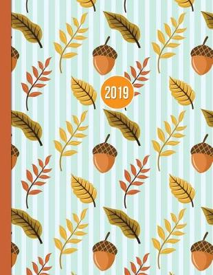 Book cover for 2019 Planner; Fall Acorns
