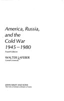 Book cover for America, Russia and the Cold War, 1945-80