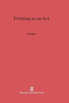 Cover of Printing as an Art