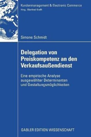 Cover of Delegation von Preiskompetenz an den Verkaufsaußendienst