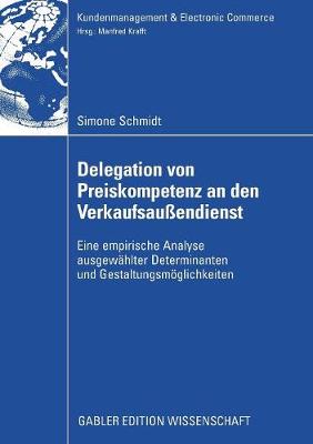 Book cover for Delegation von Preiskompetenz an den Verkaufsaußendienst