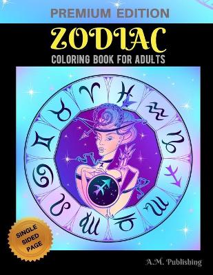 Book cover for Zodiac Coloring Book for Adults