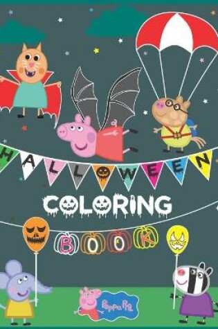 Cover of peppa pig halloween coloring book