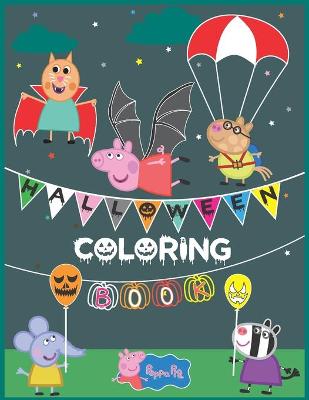 Cover of peppa pig halloween coloring book