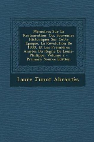 Cover of Memoires Sur La Restauration