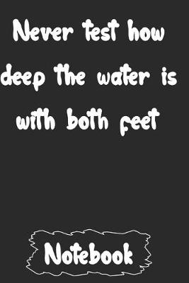 Book cover for Never test how deep the water is with both feet.