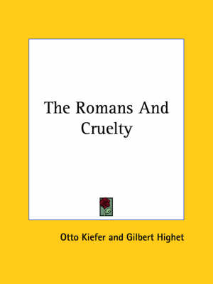 Book cover for The Romans and Cruelty