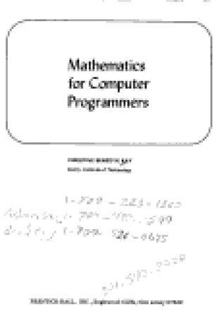 Cover of Mathematics for Computer Programmers