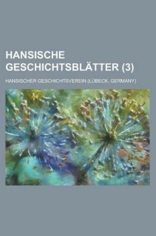 Cover of Hansische Geschichtsblatter (3)