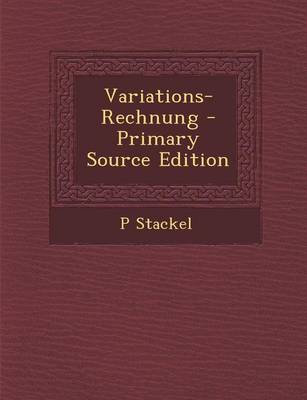 Book cover for Variations-Rechnung