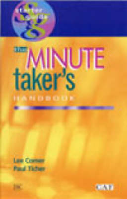 Book cover for The Minute Taker's Handbook