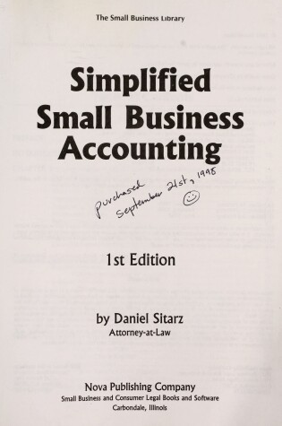 Cover of Simplified Small Business Accounting
