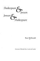 Book cover for Shakespeare and Jonson