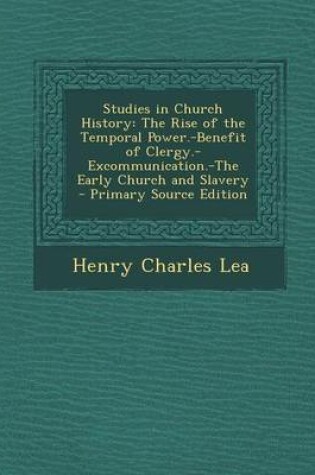 Cover of Studies in Church History