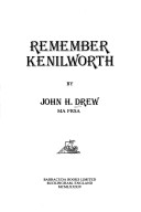 Book cover for Remember Kenilworth