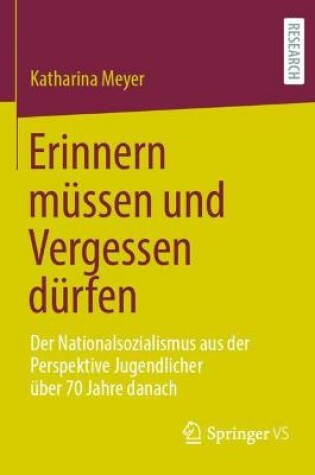 Cover of Erinnern Mussen Und Vergessen Durfen