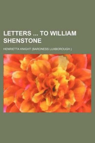 Cover of Letters to William Shenstone