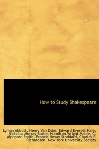 Cover of How to Study Shakespeare