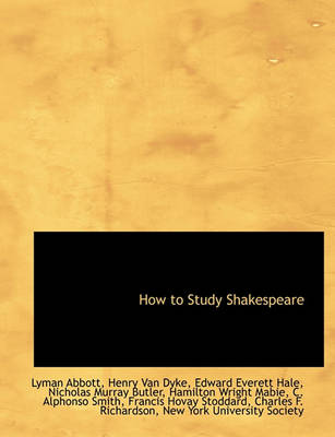 Book cover for How to Study Shakespeare