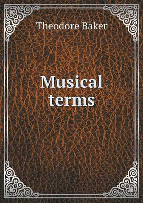 Book cover for Musical terms