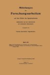 Book cover for Mitteilungen UEber Forschungsarbeiten Auf Dem Gebiete Des Ingenieurwesens