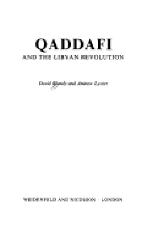 Cover of Qaddhafi and the Libyan Revolution